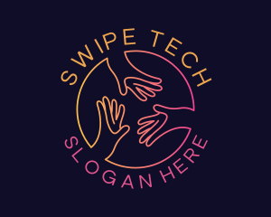 Social Hand Support logo design