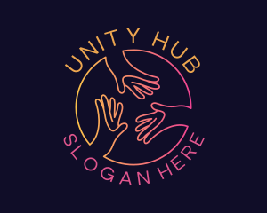 Social Hand Support logo design