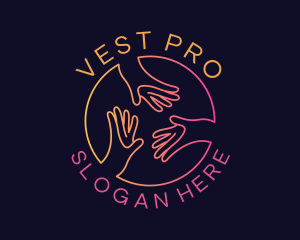 Social Hand Support logo design