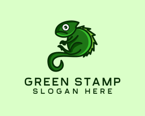 Iguana Lizard Gecko logo design