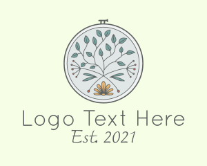 Leaf Flower Embroidery logo