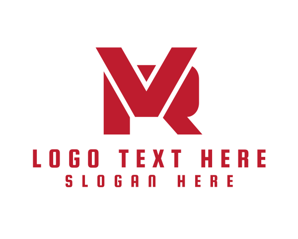 Letter Vr logo example 1