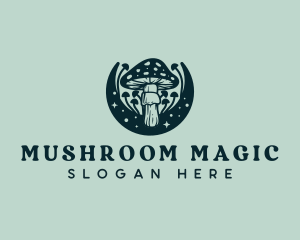 Magic Moon Mushroom logo design