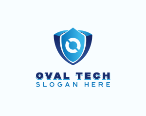 Tech Shield Letter O  logo design