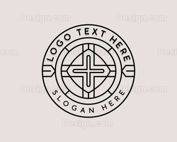 Catholic Christianity Cross Logo