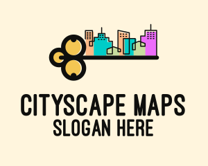 Urban Cityscape Key  logo design