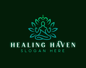 Yoga Healing Meditation logo design