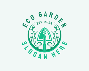 Shovel Gardening Eco logo design