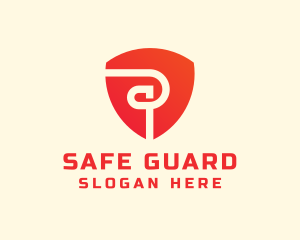 Red Security Letter P logo