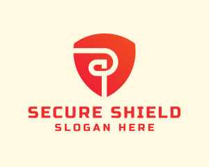 Red Security Letter P logo