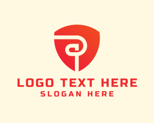 Commercial - Red Security Letter P logo design