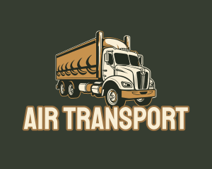 Golden Lorry Truck logo design