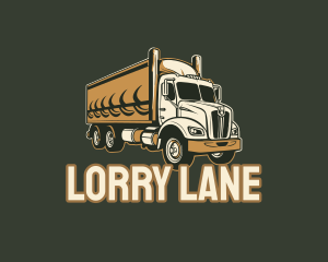 Golden Lorry Truck logo design