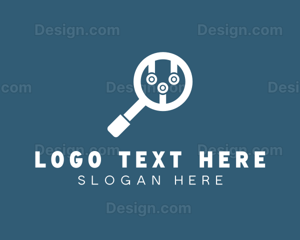 Digital Magnifying Glass Logo