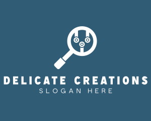 Digital Magnifying Glass  logo design