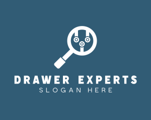 Digital Magnifying Glass  logo design