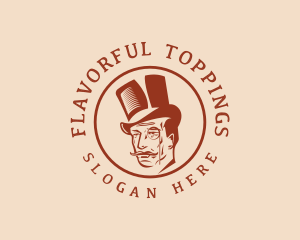 Top Hat Monocle Man logo design