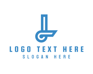 Abstract Modern Letter L logo