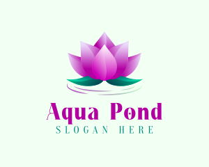 Nature Lotus Pond logo design