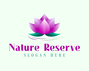 Nature Lotus Pond logo design