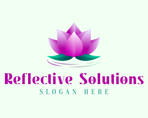 Nature Lotus Pond logo design