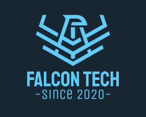 Aviation Blue Falcon logo design