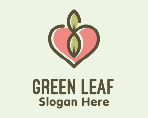 Nature Leaf Heart  logo