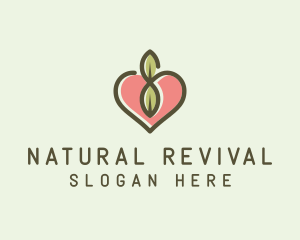 Nature Eco Heart  logo design