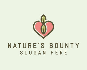 Nature Eco Heart  logo design