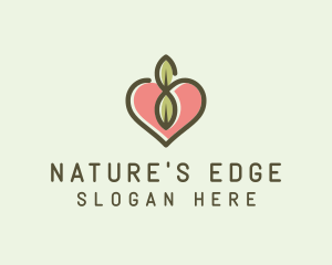 Nature Eco Heart  logo design