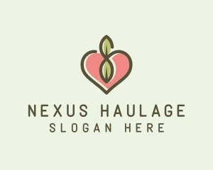 Nature Eco Heart  logo design