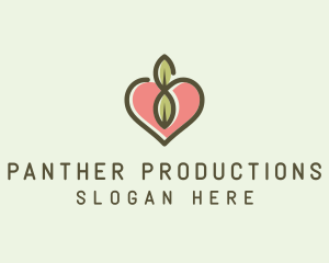 Nature Eco Heart  logo design