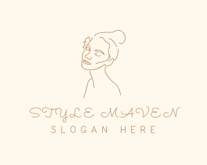 Minimalist Woman Cosmetic logo design