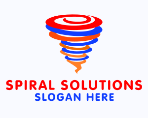 Colorful Tornado Spiral logo design