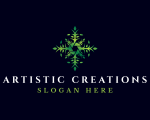 Organic Lens Leaf logo design