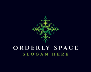 Organic Lens Leaf logo design