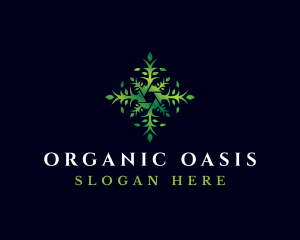 Organic Lens Leaf logo design