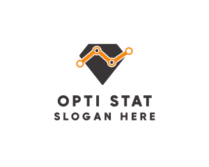 Diamond Gem Statistics logo design