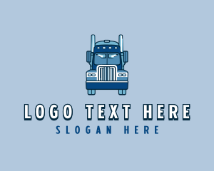 Trailer Truck Shipping Transportation logo