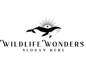 Wildlife Animal Whale logo design