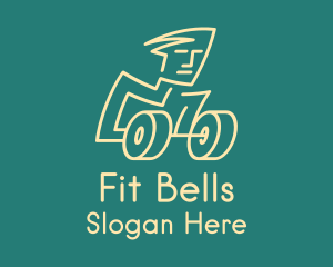 Fitness Dumbbell Man  logo design