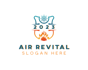 Ventilation Cooling Heating logo design