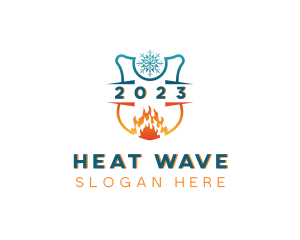 Ventilation Cooling Heating logo design