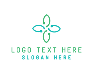 Modern Leaf Outline logo