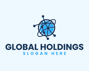 Global Communication Network logo design