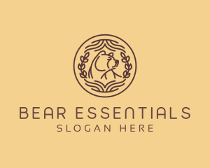 Grizzly Bear Wildlife logo design