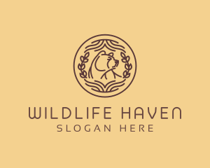 Grizzly Bear Wildlife logo design