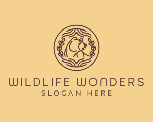 Grizzly Bear Wildlife logo design