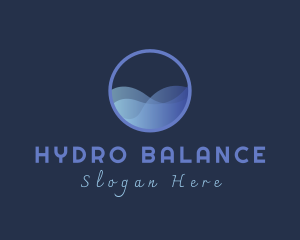 Hydro Wave Circle logo design