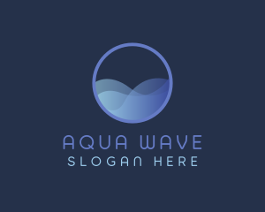 Hydro Wave Circle logo design